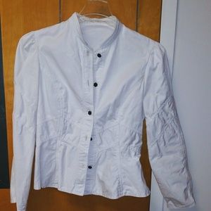 Vintage White Tailored HANDMADE Jacket, White DENIM